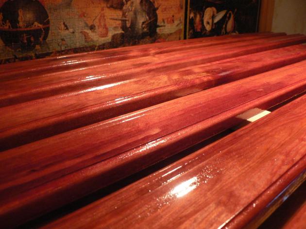 Сушка лакированных реек